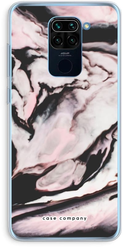 Case Company® - Hoesje geschikt voor Xiaomi Redmi Note 9 hoesje - Roze stroom - Soft Cover Telefoonhoesje - Bescherming aan alle Kanten en Schermrand