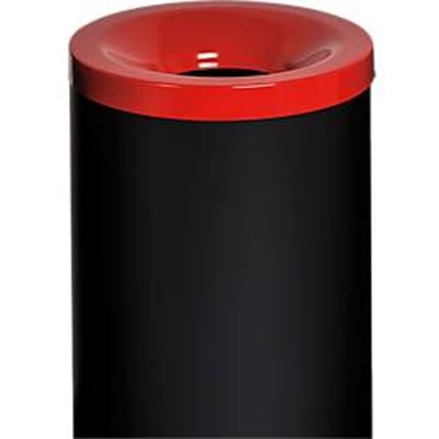 Veiligheidsafvalbak Grisu Color, 50L, zwart/rood
