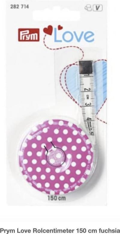Prym Love Rolcentimeter 150 cm fuchsia - rolmaatje