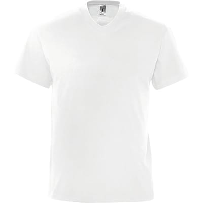 SOLS Herenoverwinning V Hals Korte Mouw T-Shirt (Wit)
