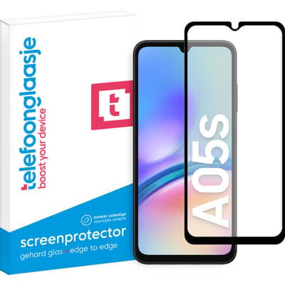 Samsung Galaxy A05s screenprotector gehard glas Edge to Edge