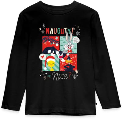 Looney Tunes Stout Of Aardig Kerstmis Premium T-Shirt Kinderen