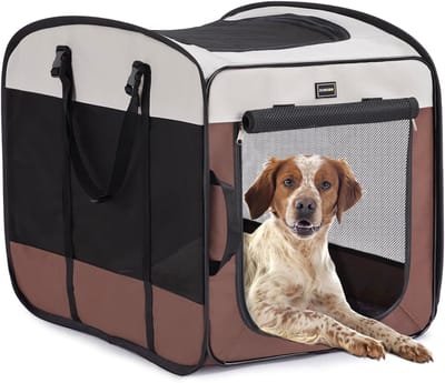 Draagbare Opvouwbare Zachte Hondenreiskrat Kennel voor Binnen en Buiten - 82 cm