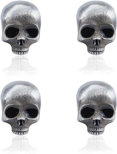 Gothic Skull Broche - Skelet Hoofd Badge - Kleding Versieren - Legering Materiaal - 45.5 x 40 mm - Zilverkleurig