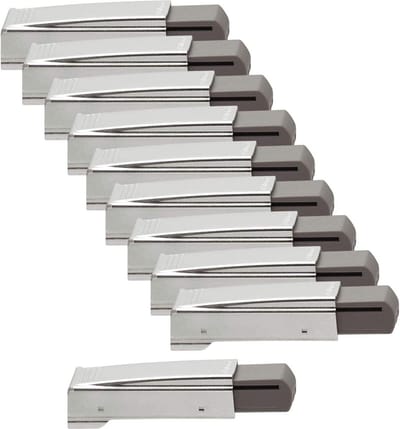 10 stuks Hoekstop Bevestiging Montageplaat voor Kastscharnieren 73 mm Zilver