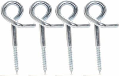 Schommelhaak -4x stuks - krulhaken - verzinkt staal - 160 mm - ophangen en bevestigen van touw - schommelhaken / krulhaak