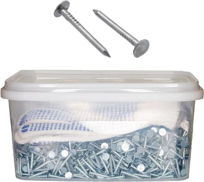 Daknagels Vilt - Clout Nagels - Dakbedekking Bevestigen - Inclusief Handschoenen - 4kg Doos - Zilver