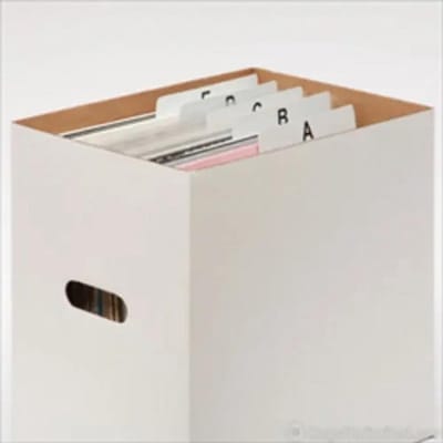 Stevige Opbergdozen voor 12 Inch LP Vinyl Records - 5 Stuks Wit