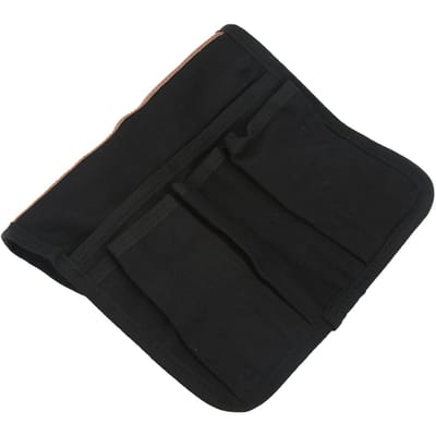 Campingstoel Hangtas Canvas Armleuning Zijopbergtas met Meerdere Zakken voor Buiten Vissen black