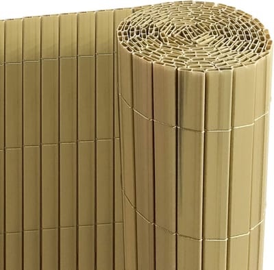 PVC Privacy Scherm Bamboe Look voor Balkon en Tuinhek - Wind- en Zonwering