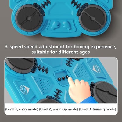 Muziek boksmachine - Fitness trainer - Reactievermogen trainen - Muurbevestiging - 30 x 26 cm - Blauw