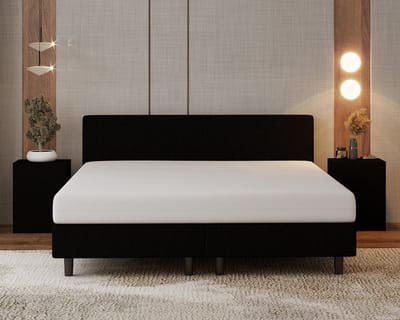 Nessa® Boxspring Hotel - Zwart Stof - 180x200 cm - Inclusief 7-zones Pocketvering Matras