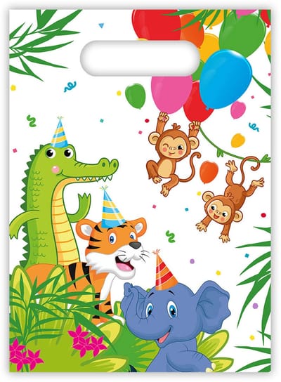 Wefiesta - Uitdeelzakjes jungle party (6 stuks)