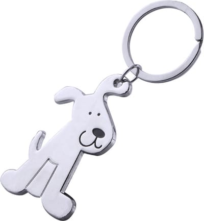 New Age Devi - Sleutelhanger-Hond - Zilverkleurig