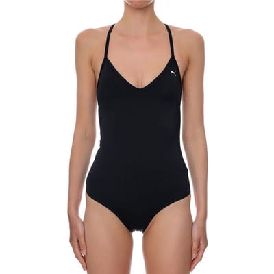 Maillot de bain femme Puma SWIM V-NECK noir 93508603 r L gray