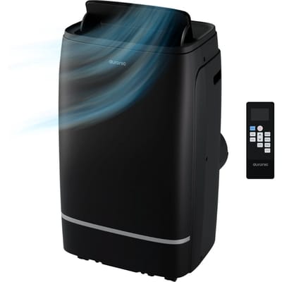 Auronic Mobiele Airco - 12.000 BTU - 4-in-1 - Airconditioning met 2 Raamafdichtingskits - Ventilator - Ontvochtiger - Tot 35m² - Zwart