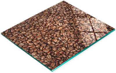 Multifunctionele decoratieve snijplank van gehard staal voor in de keuken, geschikt voor koffiebonen, 60x52 cm