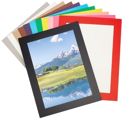 Dailygoods - 12 Stuks Kleurrijke A4 Papieren Frames voor Tekening en Foto's - Geschikt voor 19,9x28,5 cm