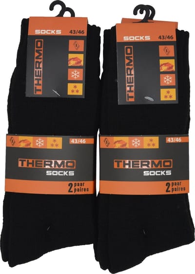 Intersocks - Thermosokken heren - Multipack 4 paar - 39/42 - zwart - SKI
