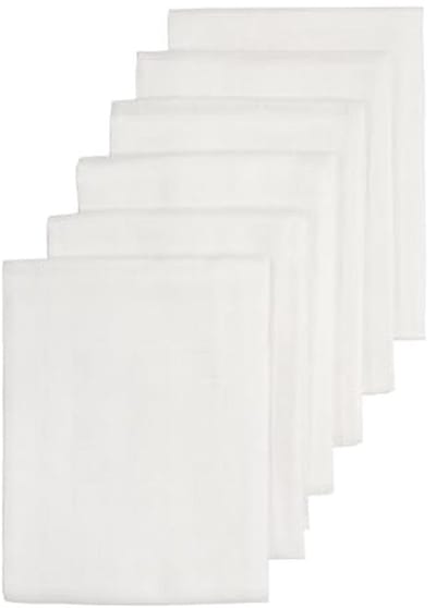 Luiers 6-pack - Hydrofiele doeken - Babyverzorging - 100% Katoen - 70 x 70 cm - Wit