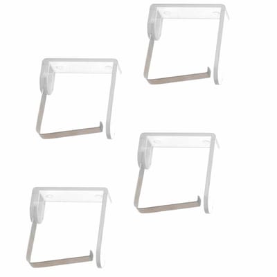 2Lif Tafelkleedklemmen - 4x st - transparant - 3 x 3 cm - kunststof - tafelzeilklemmen