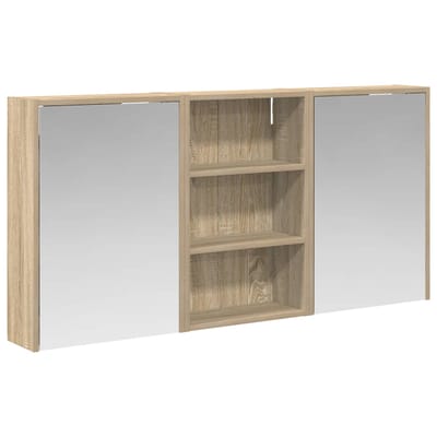 vidaXL - Badkamerkast - set - 3 - st - 126 - x - 16 - x - 62.5 - cm - Bewerkt - hout