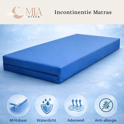 MIA Sleep 120x200 - 20 cm dik - Zorgmatras - Incontinentie - Waterdicht - Gemiddeld - Koudschuim
