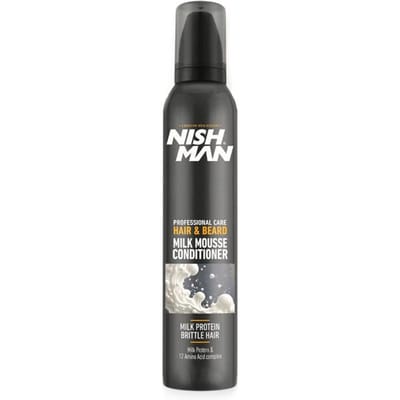 Nishman Hair & Beard Milk Mousse Conditioner Leave-in voor Heren, 200 ml