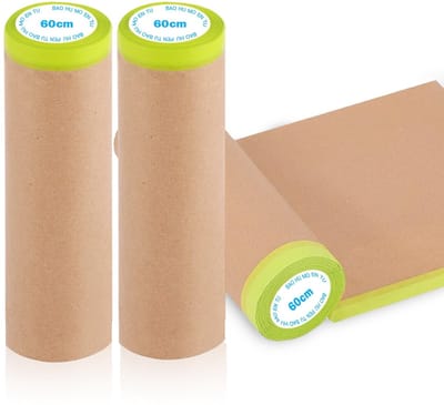 Dailygoods- Afdekpapier 60 cm x 15 m - Zelfklevend - Verfbeschermer - Multifunctioneel - Renovaties - 3 Stuks - Afdeklaken