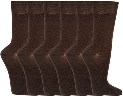 Warme Wollen Sokken | Bruin | 6 Paar | Maat 35–50 | Heren en Dames
