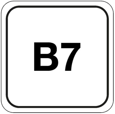 B7 diesel sticker 50 x 50 mm - 10 stuks per kaart