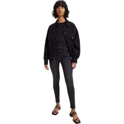 Levis Dames/Dames High Rise Skinny Jeans (Zwarte Mustang)