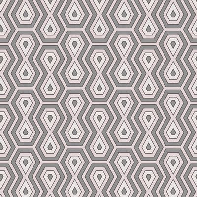 Grafisch behang Profhome 377077-GU vliesbehang glad met geometrische vormen mat roze grijs wit 5,33 m2