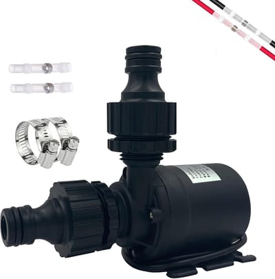Dailygoody - Waterpomp - 800 l/h - Borstelloze dompelpomp met keramische kern - Zwart - Voor zwembaden en aquaria - Ideaal voor irrigatiesystemen