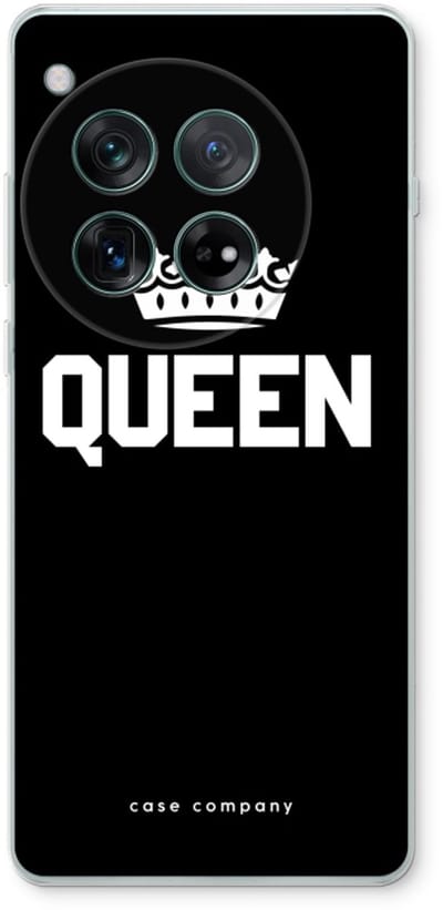 Case Company® - Hoesje geschikt voor OnePlus 12r hoesje - Queen zwart - Soft Cover Telefoonhoesje - Bescherming aan alle Kanten en Schermrand