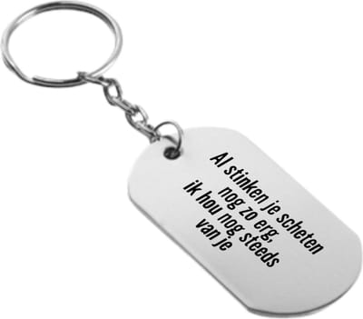 Akyol - al stinken je scheten nog zo erg hou ik nog steeds van je sleutelhanger - Liefde - mensen die liefde willen delen naar iemand - valentijnsdag - cadeautje - verjaardagcadeau - verjaardag - cadeau voor vriendin/vriend - cadeau - kado - geschenk
