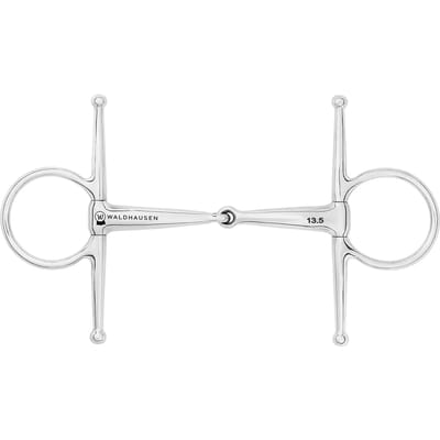 Enkel gebroken mouthpiece voor paard Waldhausen 14 mm
