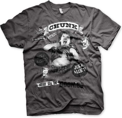 The Goonies Heren Tshirt -M- Chunk Jerk Alert Grijs