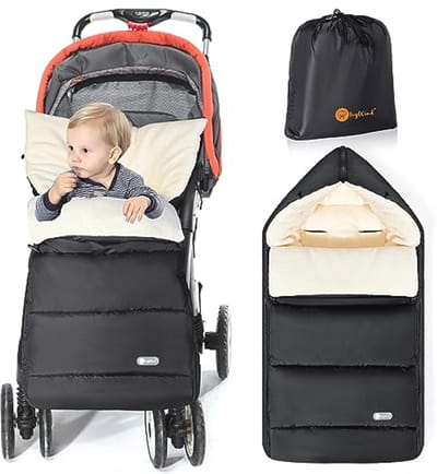 Universele Voetenzak voor Kinderwagen - Waterdichte en Winddichte Voeten met Aanpasbare Kap & Ritsen