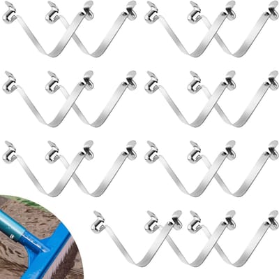 15-delige V-vormige clips voor zwembadreiniging, geschikt voor skimmers, borstels en bladharken