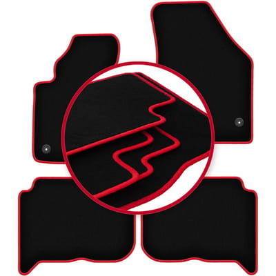 CARLUX-RED automatten voor: Volkswagen Touran I minivan (2004-2010)
