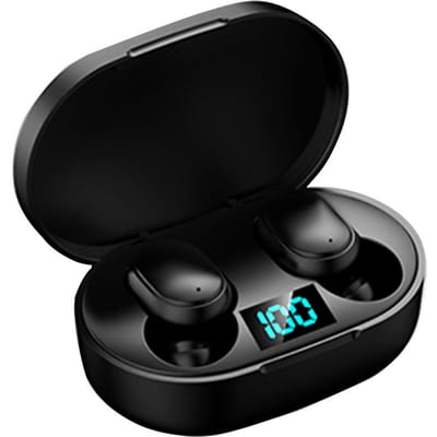 Écouteurs sans fil E6S BT5.1 6D HiFi Stero Sound IPX4 Écouteurs intra-auriculaires étanches et résistants à la transpiration Smart noir