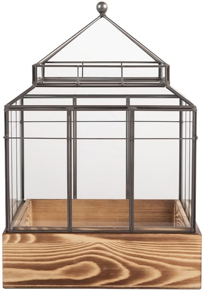 Clayre & Eef Decoratie Kweekkastje 21x21x32 cm Transparant Glas