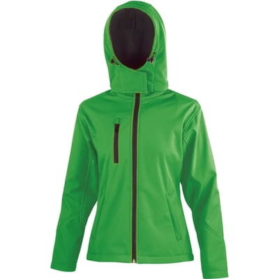 Result Women´s TX Performance Hooded Soft Shell Jacket RT230F - Vivid Green/Black - L