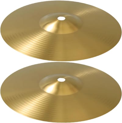 Messing bekken voor drums met helder geluid, eenvoudig te monteren, ideaal voor jazz en rock, 2 stuks van 25,4 cm
