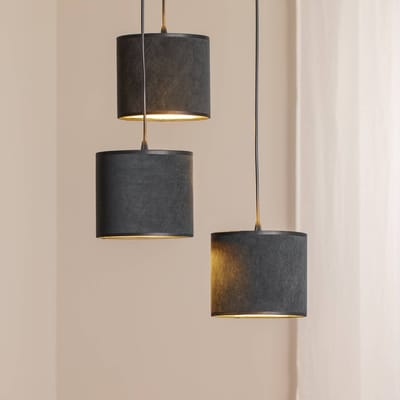 Emibig Middelfart 3 lamps hanglamp zwart rond kappen 3x E27 - Perfect voor een strak interieur
