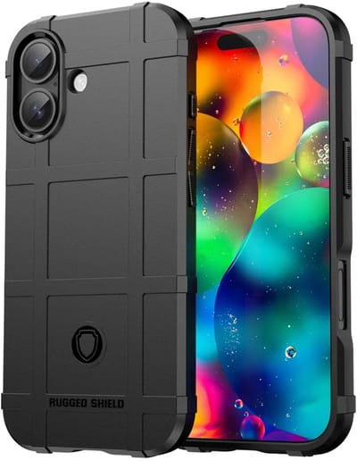 MobyDefend Hoesje - Geschikt voor iPhone 17 - Rugged Shield TPU Backcover - Zwart