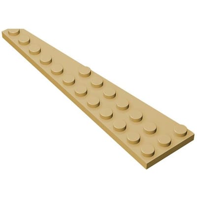 MOC 10 STUKS 47397 Wedge 12x3 Links Bouwstenen Plaat Bord Baksteen Deeltje Puzzel Educatief DIY Speelgoed Kinderen Verjaardagscadeaus