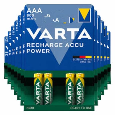 Varta Recharge Accu Power Oplaadbare Batterijen AAA 800mAh - 12 x 4 stuks - Voordeelverpakking