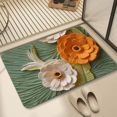 Nationale Golf Gips Korrel Bloemen Entree Voetmat Huis Kleine Bloem Badkamer Deur Absorberende Mat Nationale Lucht Deurmat 40*60cm